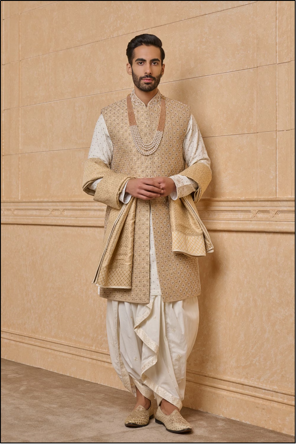 Gold Brocade Sherwani