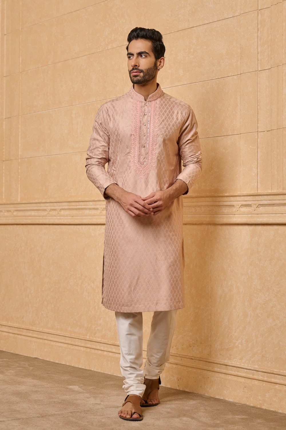 Classic Pink Kurta Set for Men